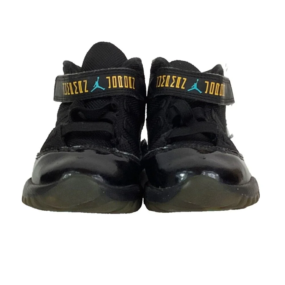 Nike Jordan Retro 11 (TD) Baby/Infant Sz 9C Black Gamma Blue Sneakers 378040-006